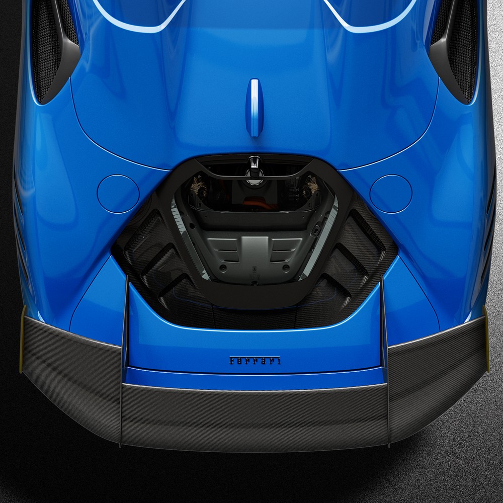 カーボンファイバーエンジンフードカバー